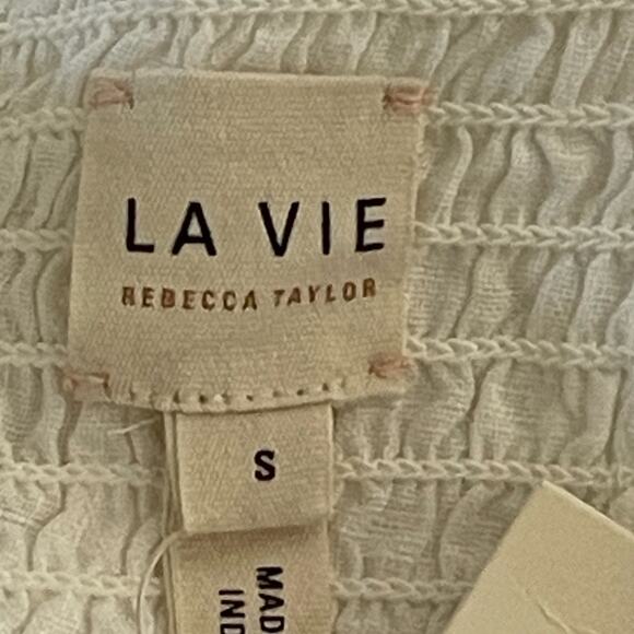 NEW La Vie Rebecca Taylor White Linen Short Playsuit Romper - Picture 6 of 11